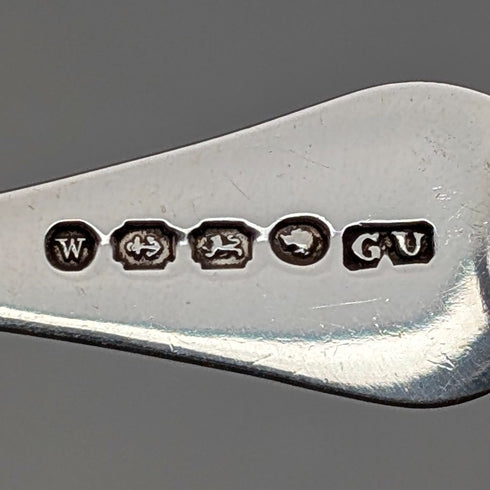1871年 英国アンティーク 純銀製 ティーキャディースプーン 11.9g George Unite